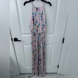 LUSH maxi dress light pink floral- perfect for spring!